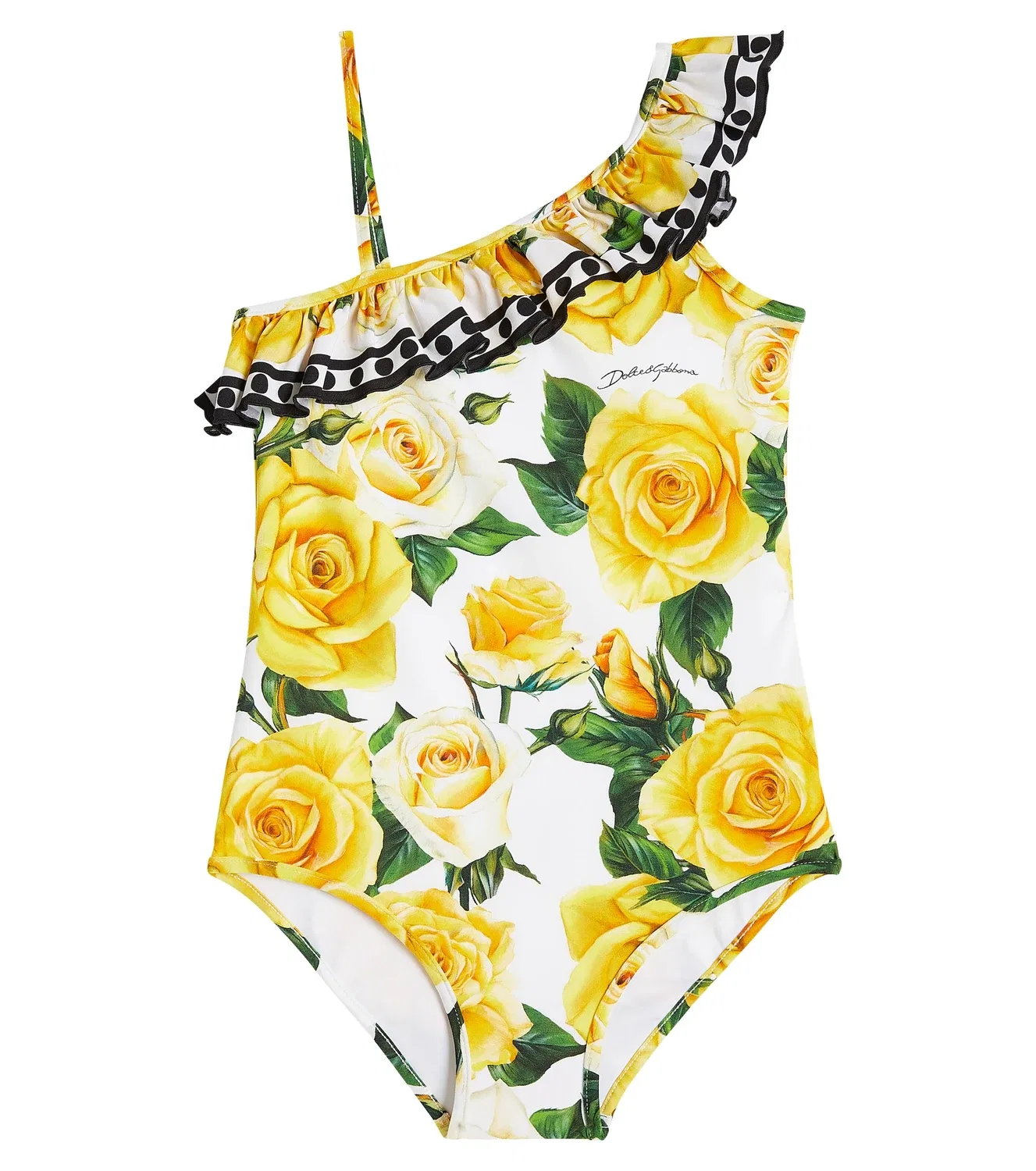 Раздельный купальник с цветочным принтом Dolce&Gabbana Kids, желтый