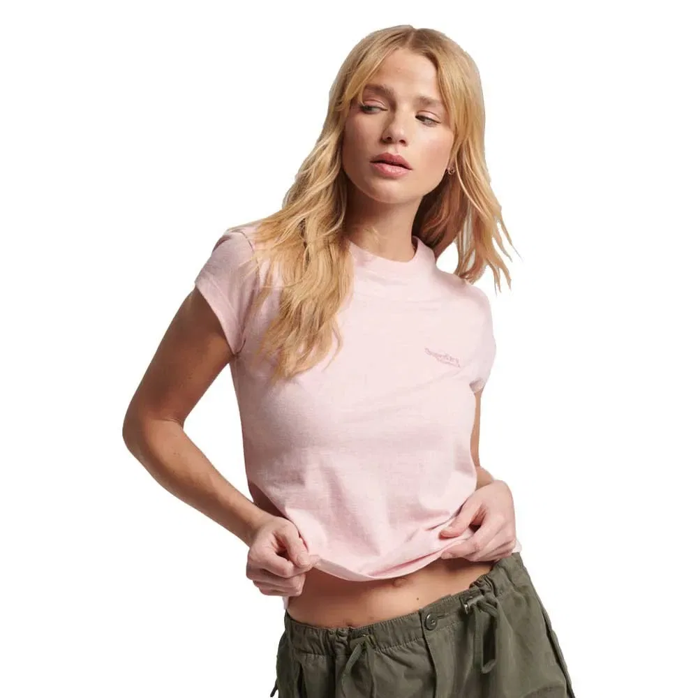 Женская футболка с коротким рукавом-крылышком Vintage Logo Superdry, Pink