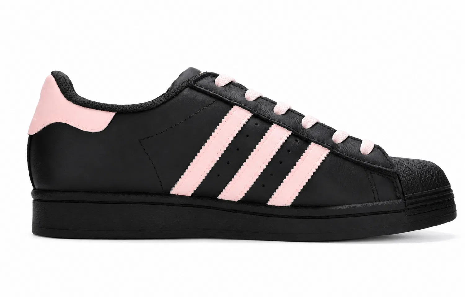 Кроссовки кеды для скейтбординга Superstar 2 Adidas Originals, Black Pink — фото 4