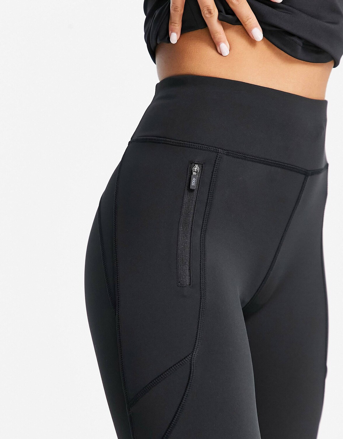 Леггинсы с завязками на талии и карманом ASOS 4505 Petite icon — фото 4