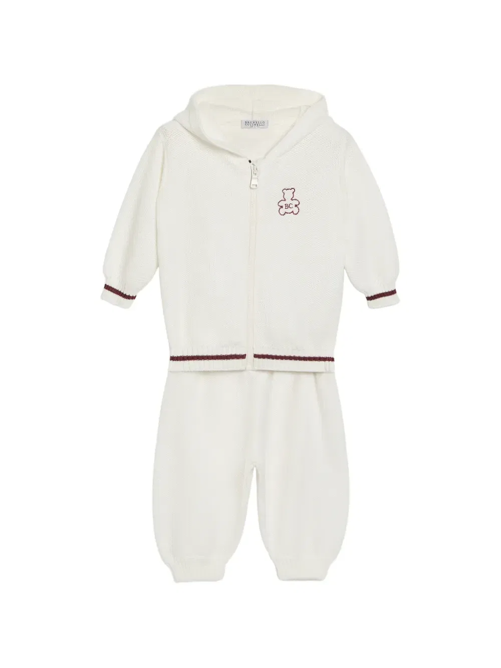 Брюки Bernie Brunello Cucinelli Kids, белый