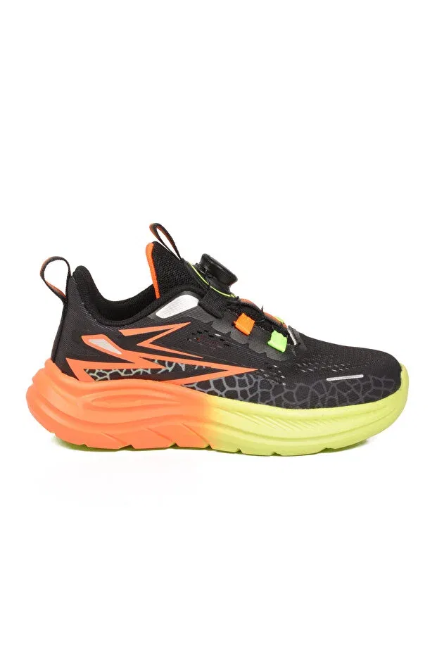 Детские спортивные кроссовки для мальчиков с принтом Marco Kids, Black-Orange — фото 3