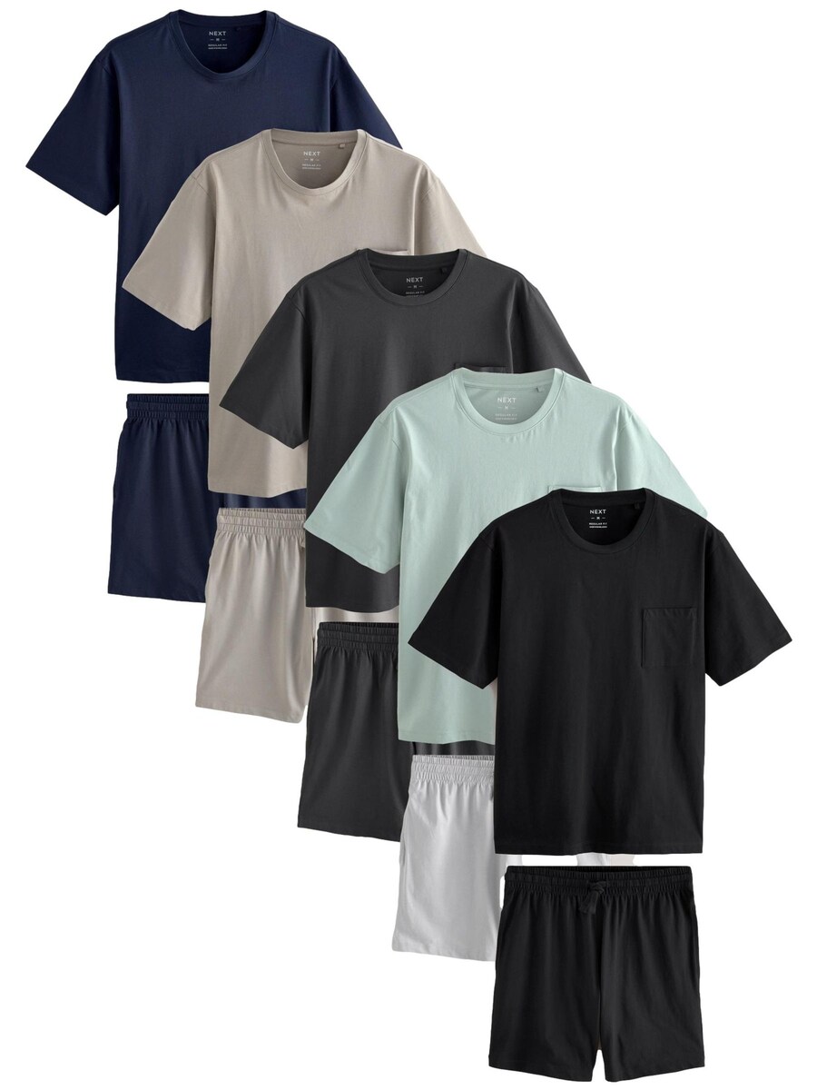 

Короткая пижама Next, цвет Navy/Taupe/Anthracite/Mint/Black
