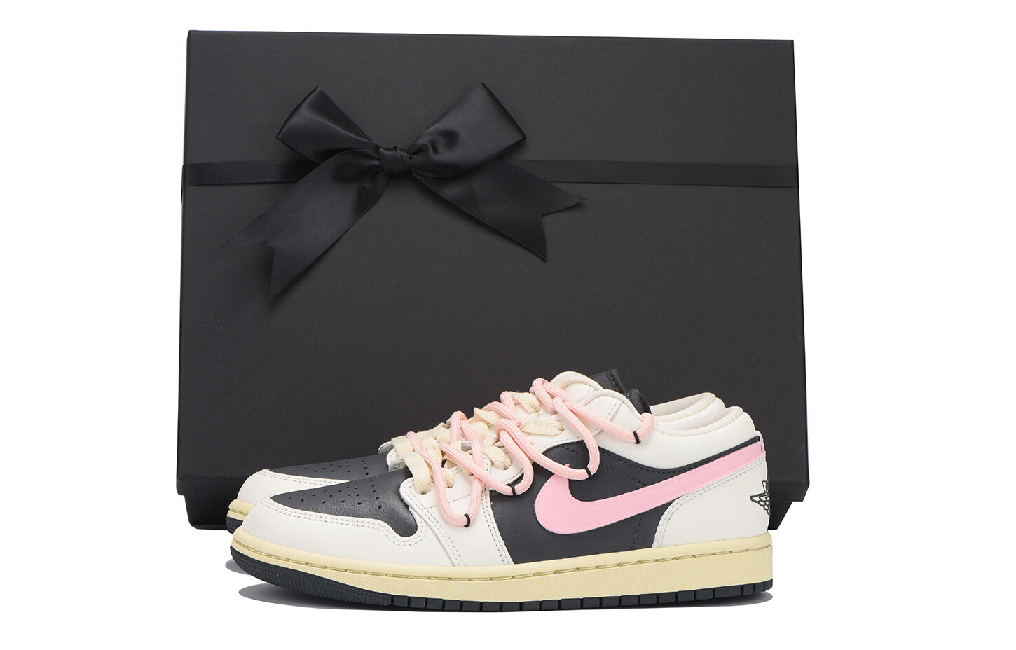 

Баскетбольные кроссовки Air 1 Vintage женские с низким верхом серо-розовый Jordan, розовый