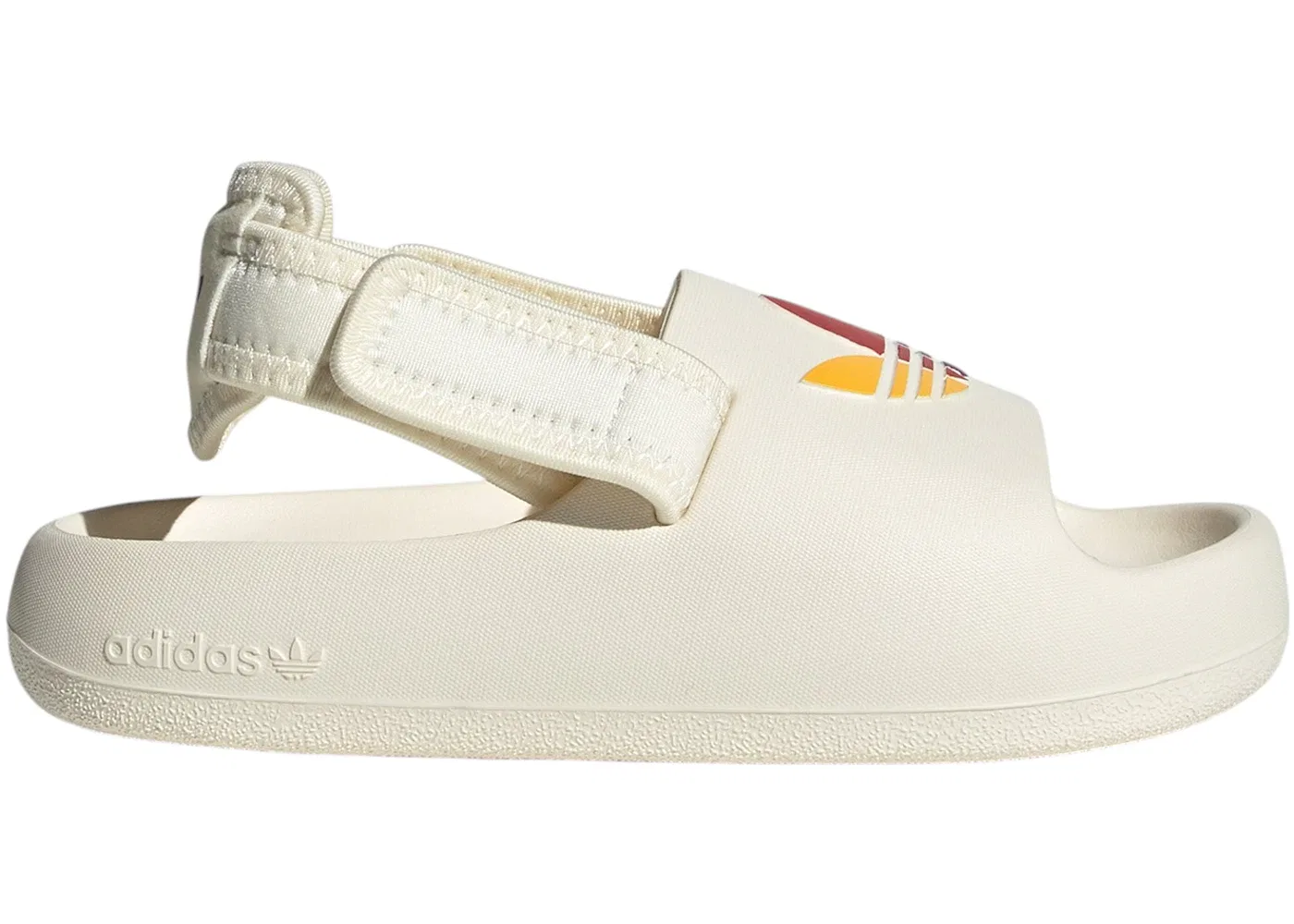 Детские сланцы Adidas adiFOM Adilette Slides, Cream White Active Purple Better Scarlet