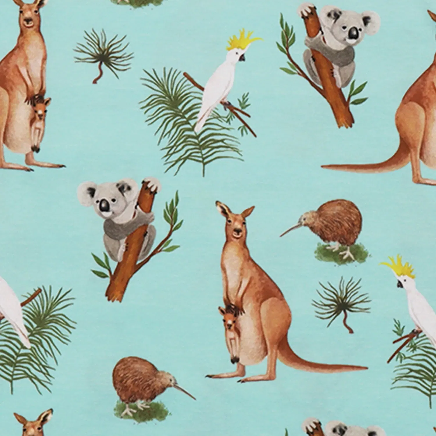 Леггинсы с принтом Australian Animals Walkiddy, разноцветный — фото 2