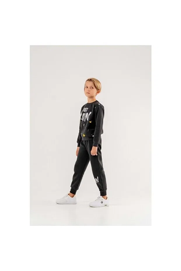 Детский спортивный костюм с графическим принтом Coppa Kids, Smoky Grey — фото 3