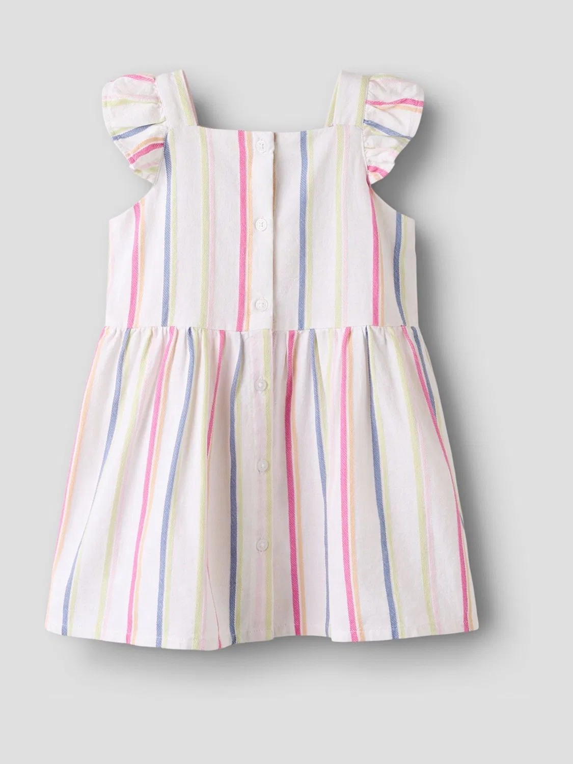 Платье с воланами, розовая полоска Name It, Pink Stripe