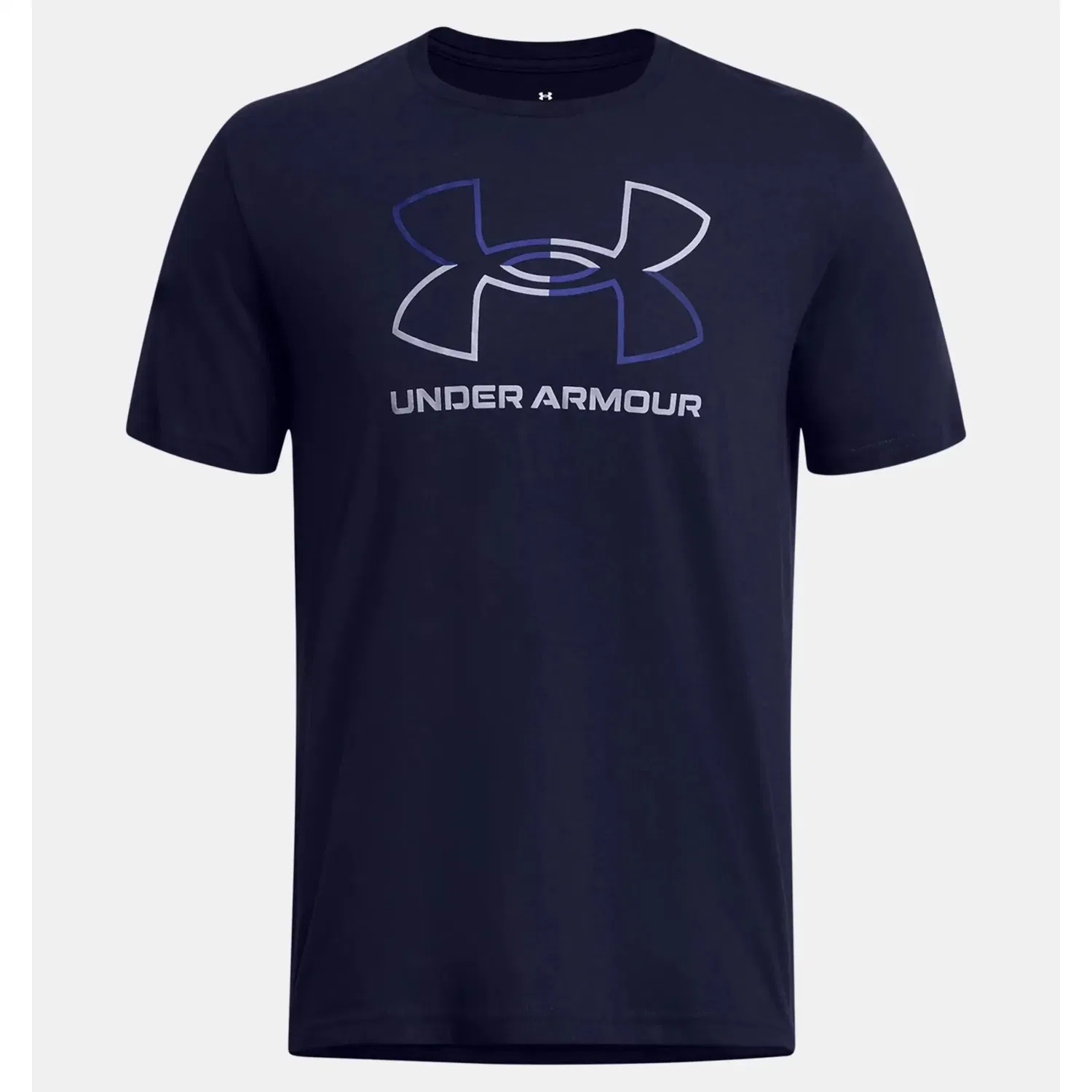 Детская хлопковая футболка с логотипом Under Armour, Blue — фото 4