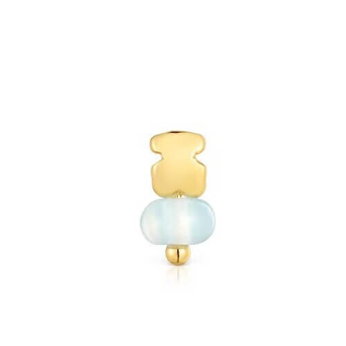

Серьга одиночная Tous Balloon Bear, золото/халцедон