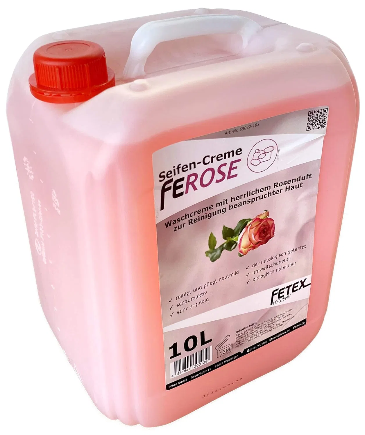 Крем-мыло жидкое, FETEX, 10 л, Pink