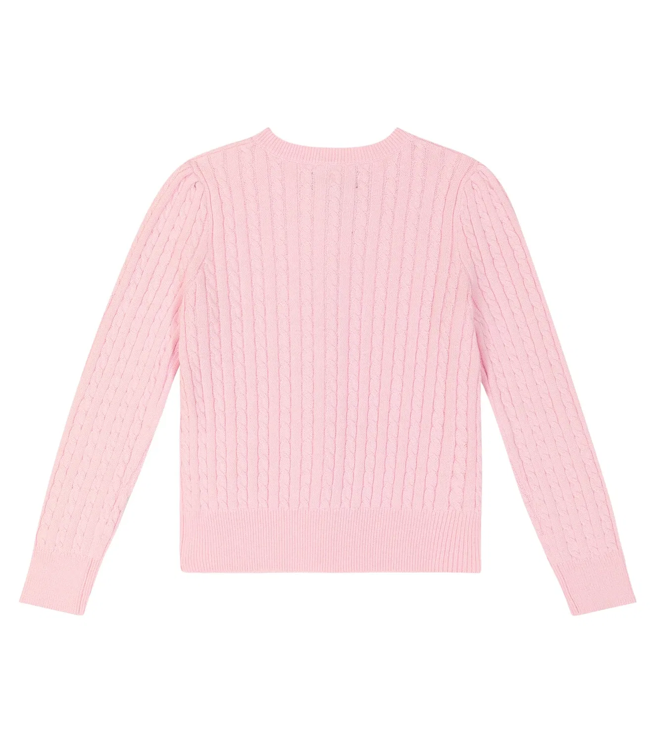 Вязаный кардиган в рубчик Polo Ralph Lauren Kids, розовый — фото 4