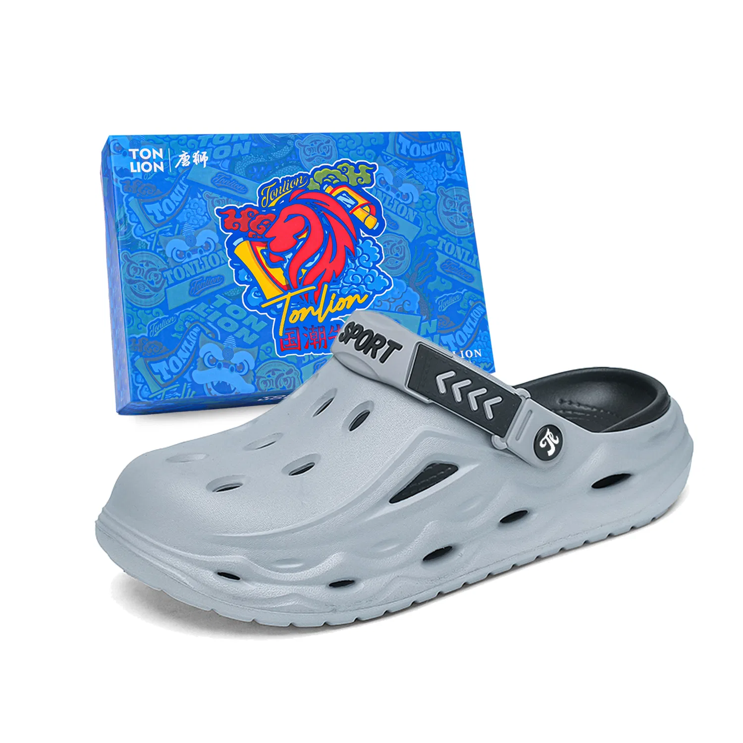 Детские сабо из ЭВА Tonlion, Gray Black