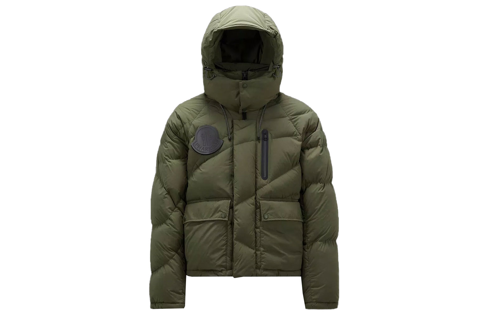 

MONCLER GENIUS Короткая пуховая куртка Moncler X Pharrell каштанового цвета, Green