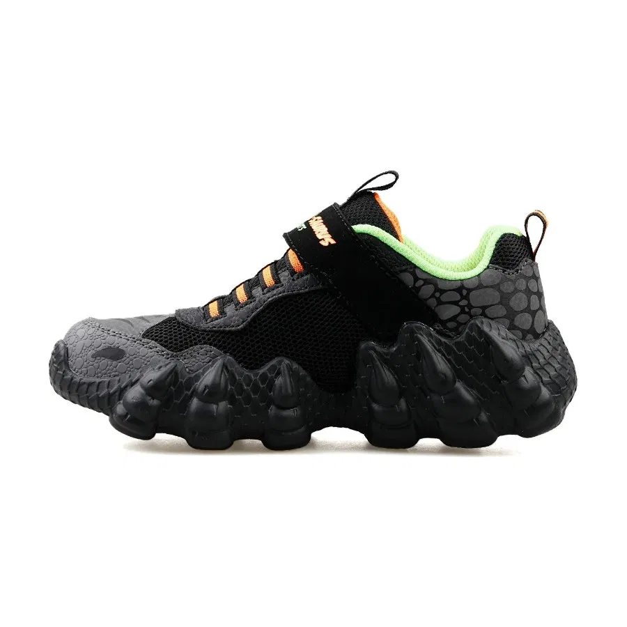 Детские спортивные кроссовки с подсветкой Skech-O-Saurus Lights Rapid-Dino Skechers, Черно-зеленый — фото 2