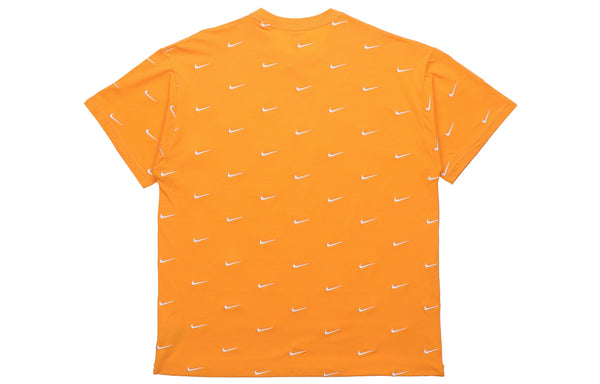 Футболка men's nrg swoosh logo tee full print logo embroidered short sleeve yellow t-shirt Nike, желтый — фото 2