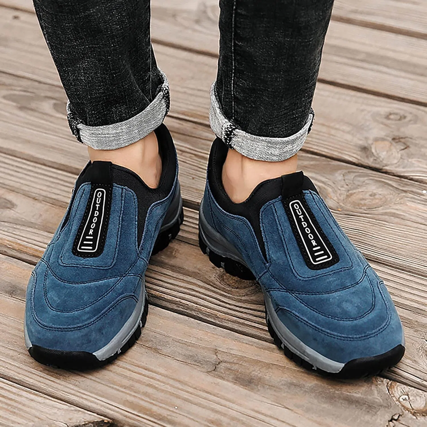 Туфли Barfusschuhe Herren Fahrradschuhe Laufschuhe Damen Trekking- & Wanderschuhe Für Weiß Shoes Barfusschuhe Schuhe Sommer Прогулочные туфли Weisse Trekkingschuhe Atmungsaktive Trail Generisch, A001 Blau — фото 3
