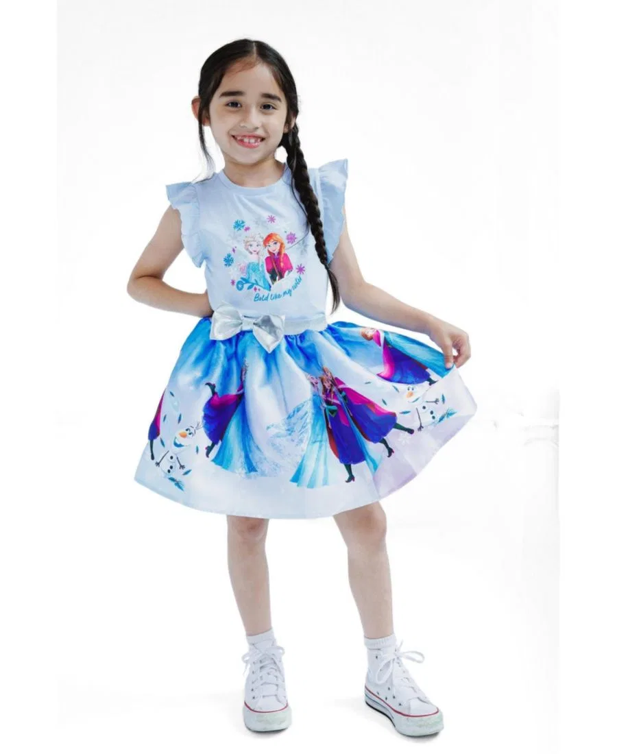Комплект из топа и юбки с принтом Jack Skellington Frozen, Blue Elsa And Anna — фото 2