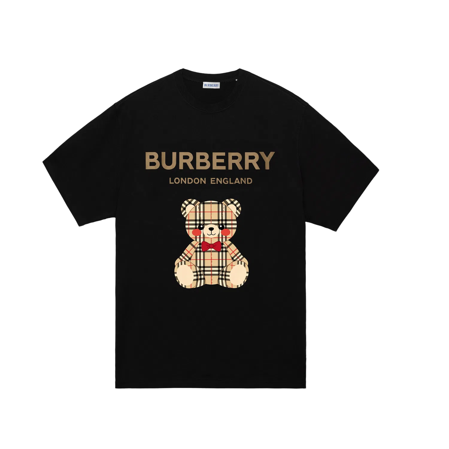 Мужская футболка с принтом Plaid Bear Burberry, Plaid Bear