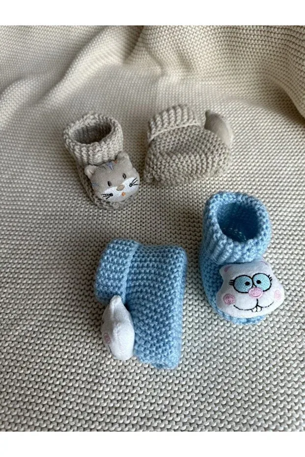 Детские носки для новорожденных с игрушкой Myluni, Baby Blue — фото 3