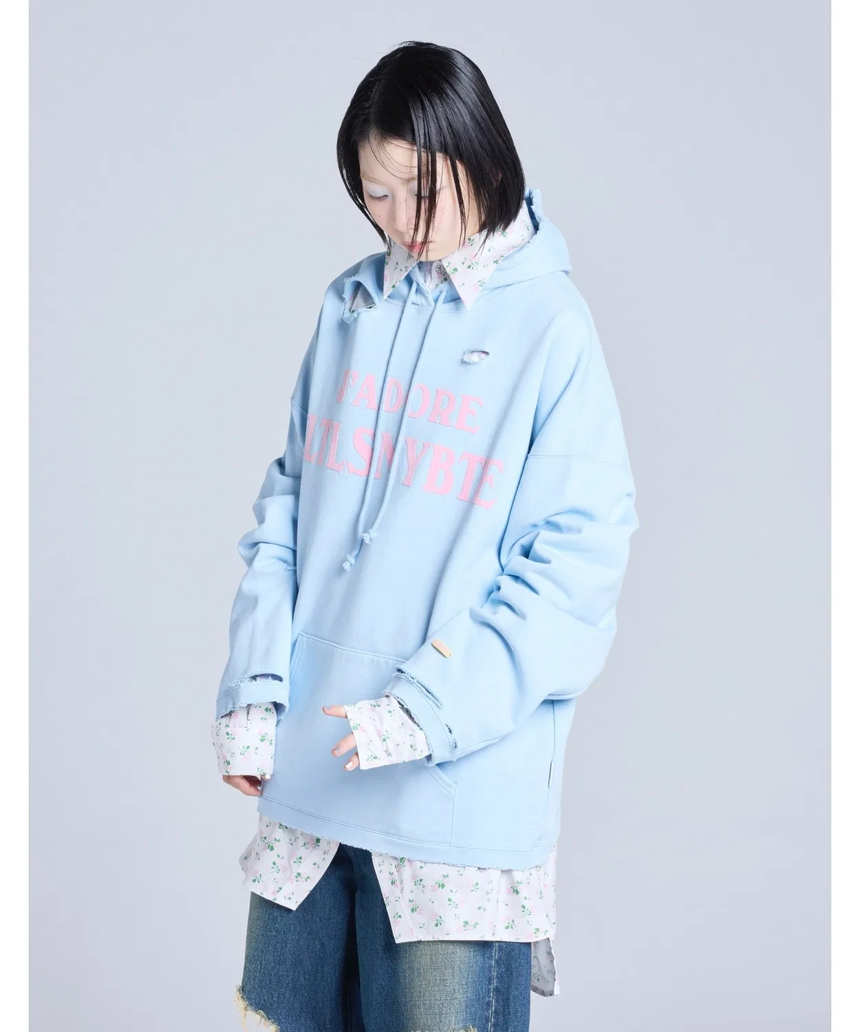 Детский худи с принтом Jadore LSB Little Sunny Bite, Blue