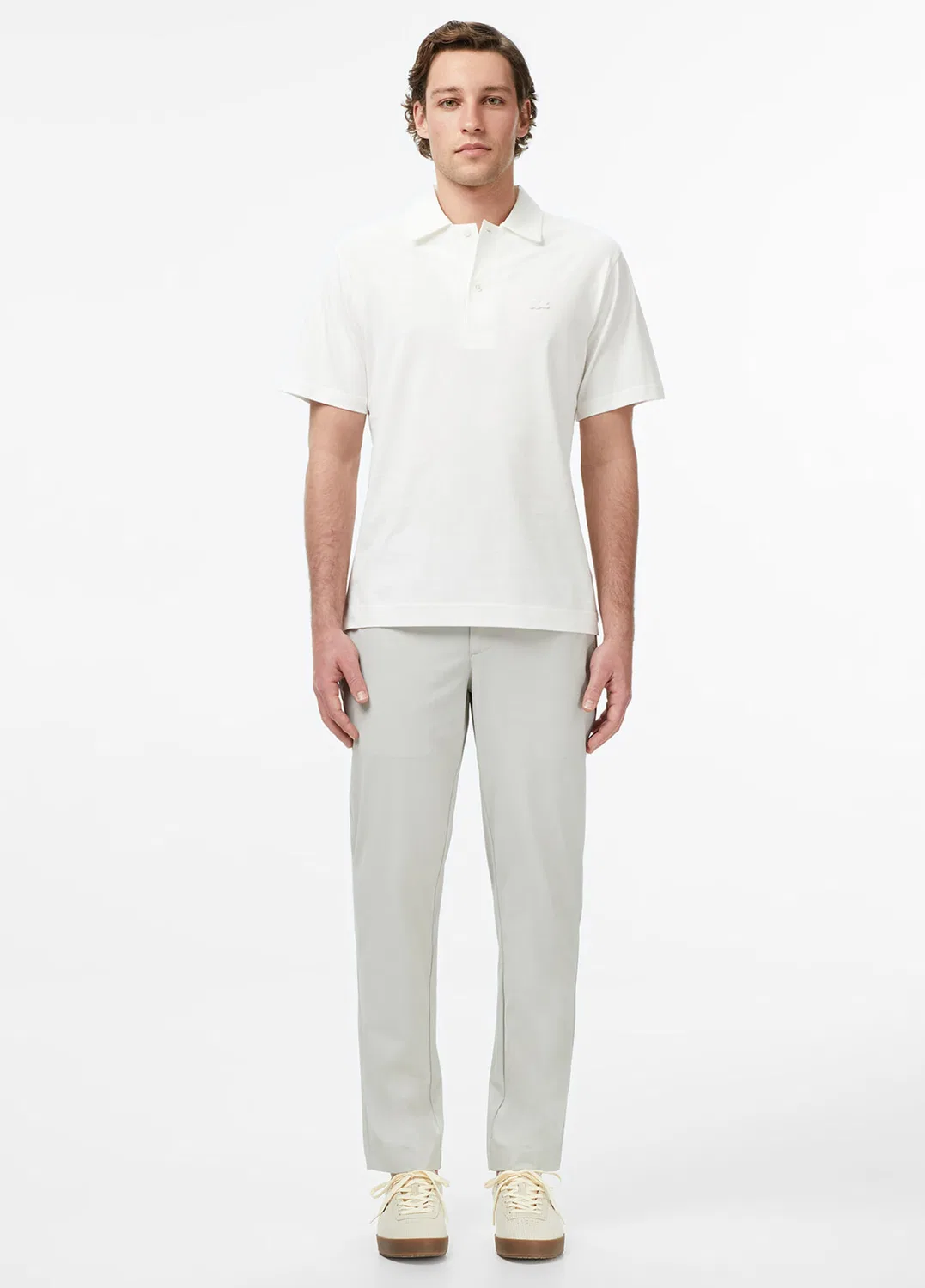 Поло Lacoste Paris Classic Fit, белый — фото 3