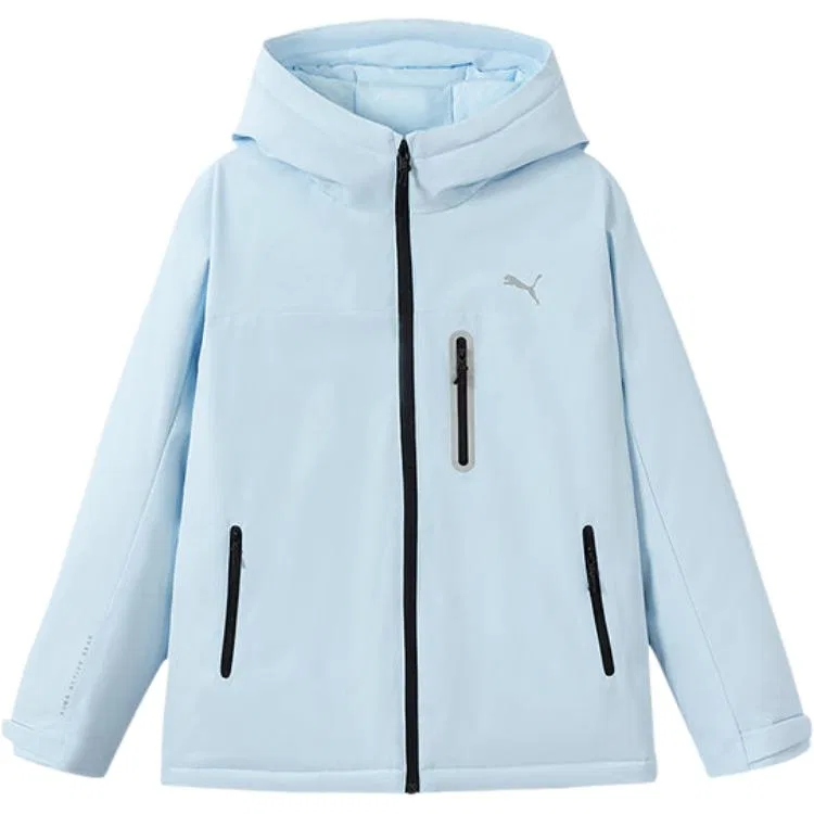 Детский пуховик с капюшоном, ветрозащитный, Sky Blue 81154, PUMA