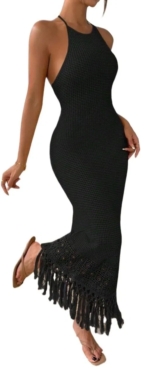 Женское летнее платье с асимметричным подолом Cami, Black — фото 2