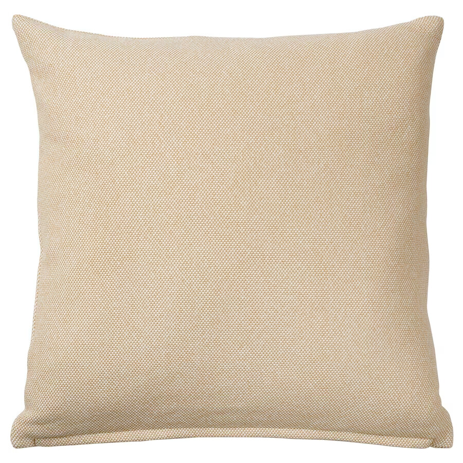 

Подушка декоративная Ikea Sandtrav, 45x45 см, желто-бежевый/белый