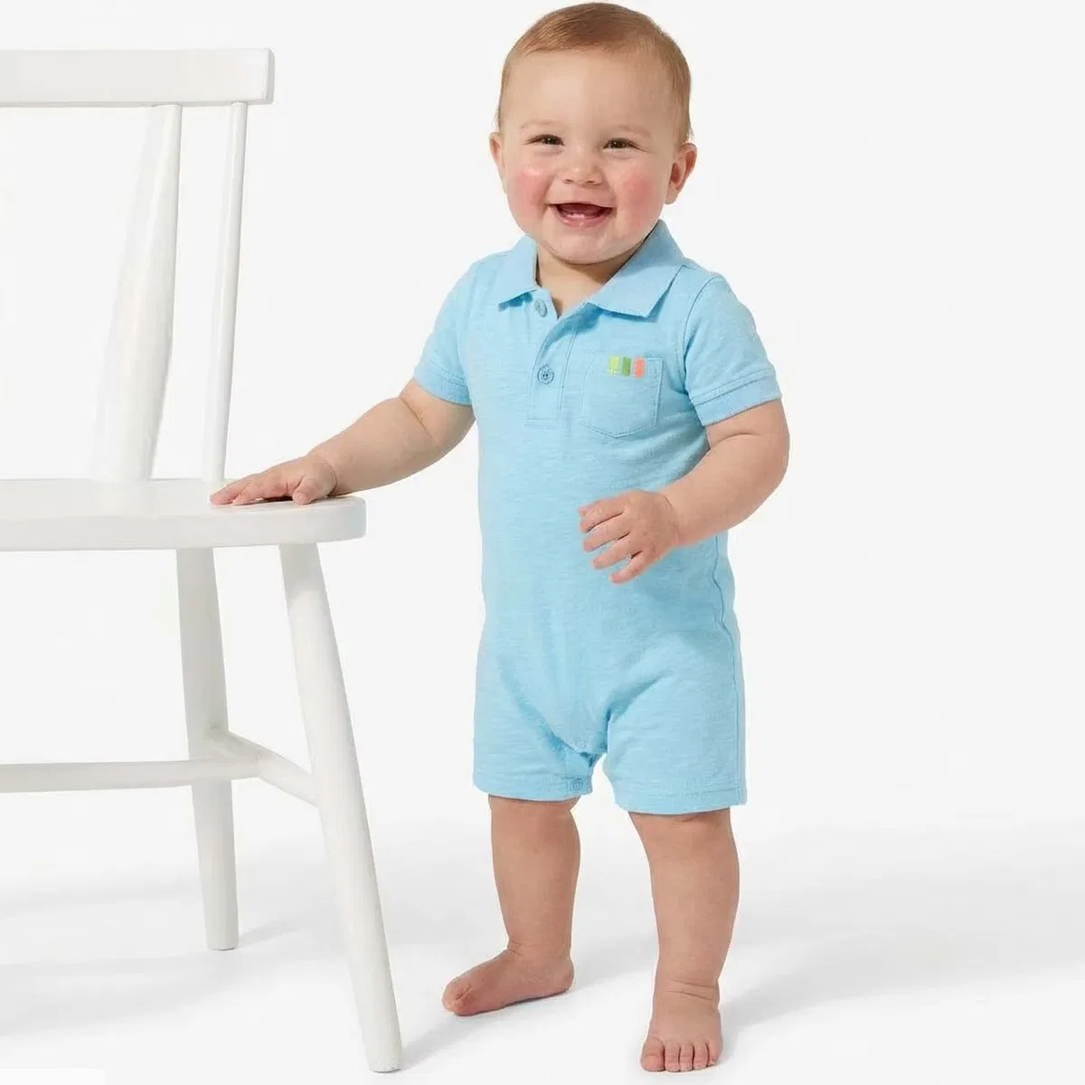 Боди-комбинезон с карманом Pocket Polo Rockets of Awesome, Blue — фото 3