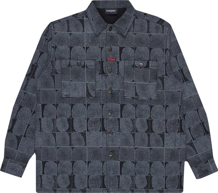 

Рубашка Pleasures Trace Denim Work Shirt 'Black', черный