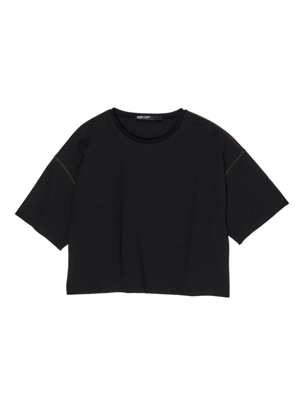 

Футболка с контрастной прострочкой Bimba y Lola, черный