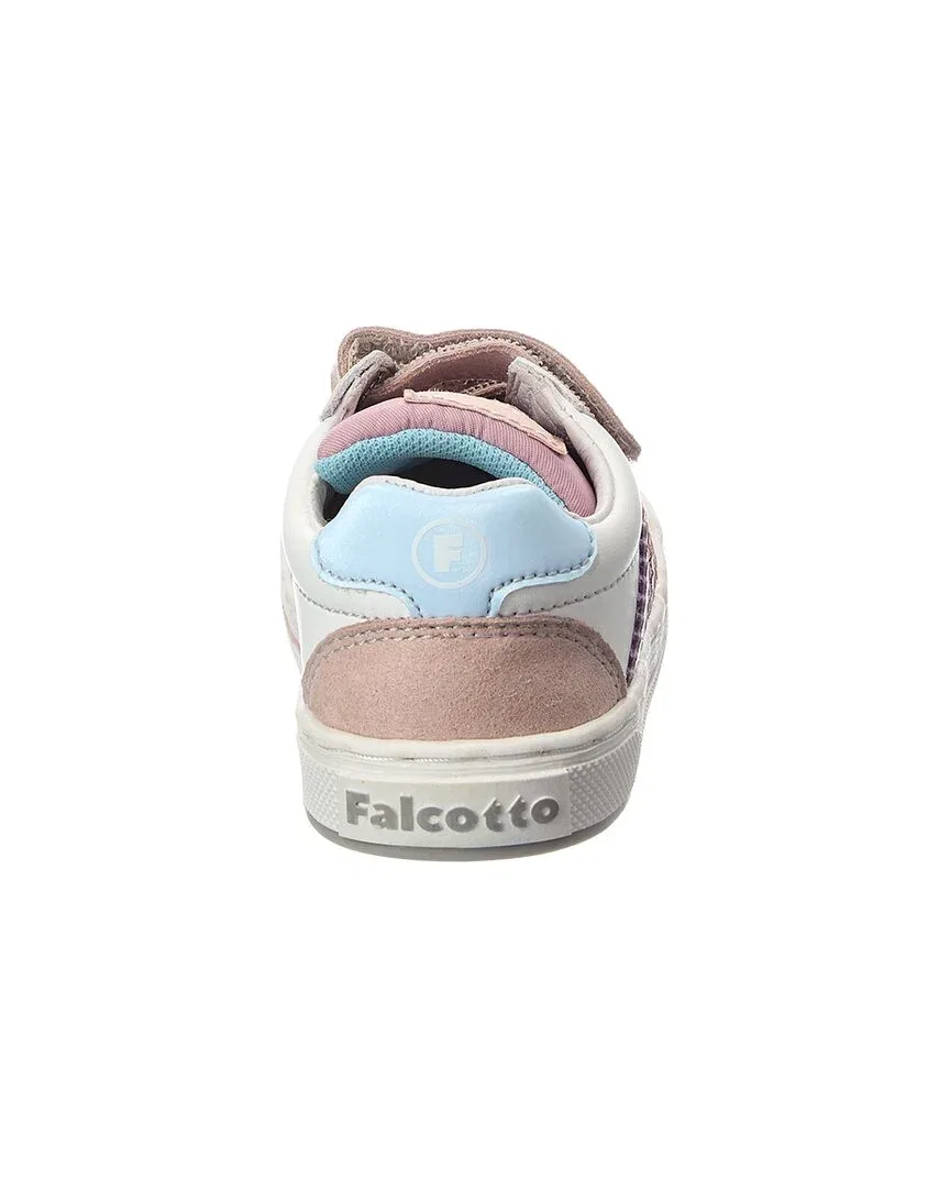 Детские кроссовки на липучках из кожи и замши Falcotto Zuppy Naturino, White — фото 3