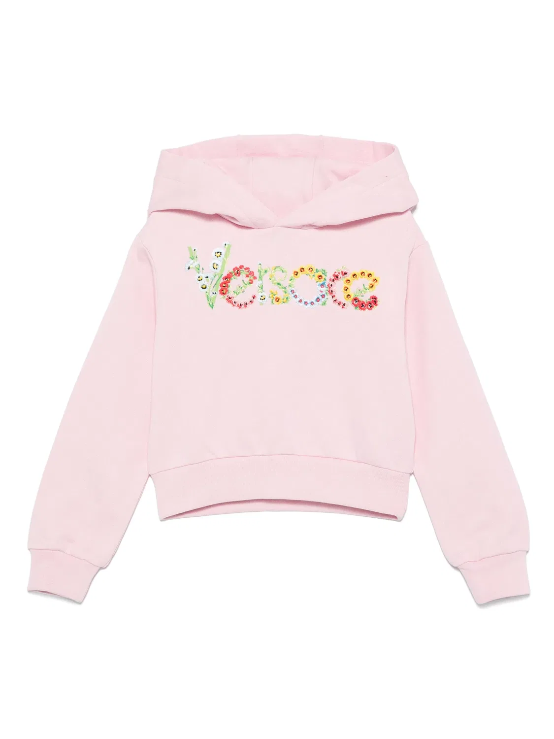 Худи с вышитым логотипом Versace, розовый