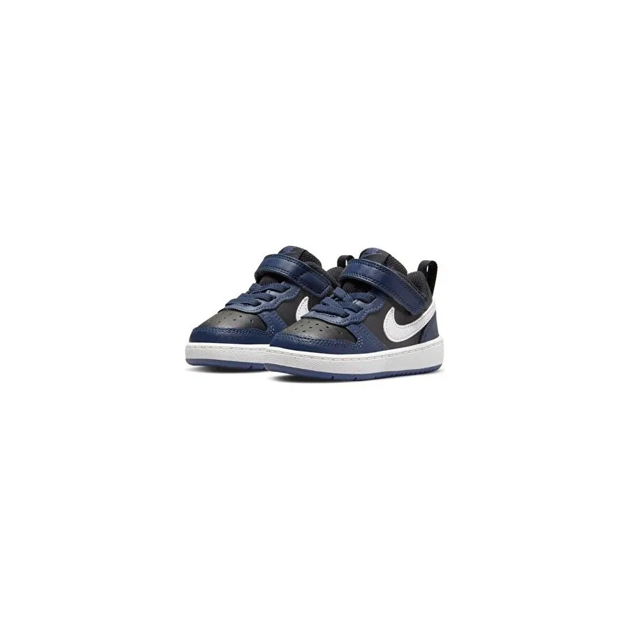 Детские спортивные кроссовки с закрытым носком Nike Court Borough Low 2 (TDV), Черный — фото 3