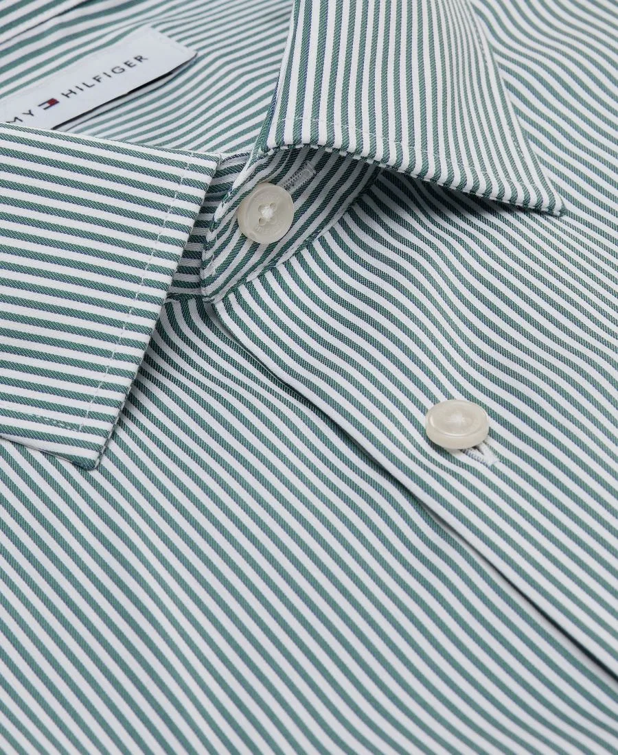 Рубашка с воротником-стойкой, в полоску Tommy Hilfiger, Light Blue — фото 4