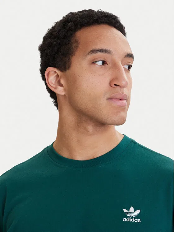 Футболка regular fit Trefoil Essentials Adidas, зеленый — фото 4