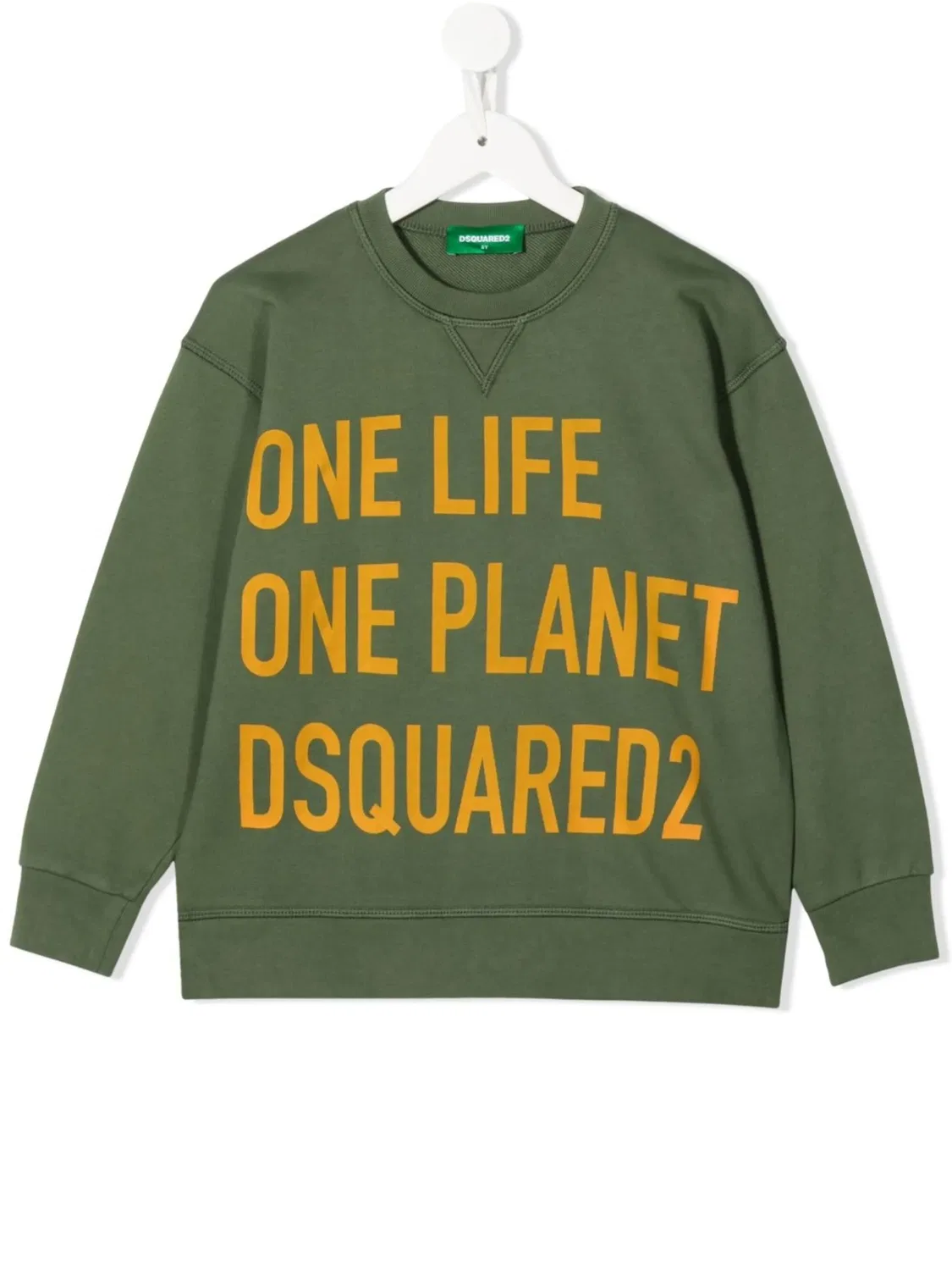 Свитшот One Life One Planet DSQUARED2, зеленый