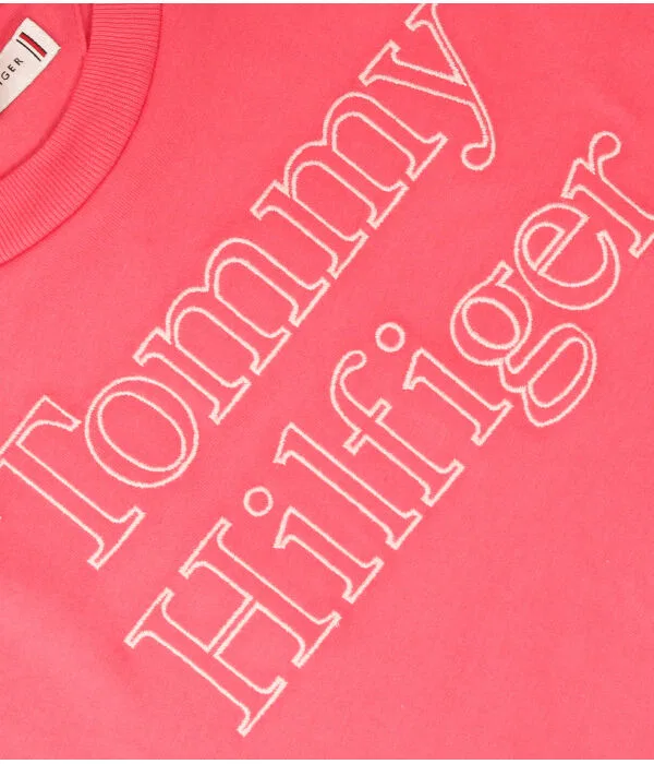 Детская футболка для девочек хлопковая T-Shirt Tommy Hilfiger, Rosa — фото 3