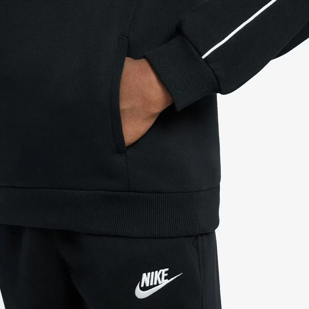 Детский спортивный костюм с капюшоном Nike Sportswear Club Fleece Big Kids' Hooded Tracksuit, Negro — фото 3