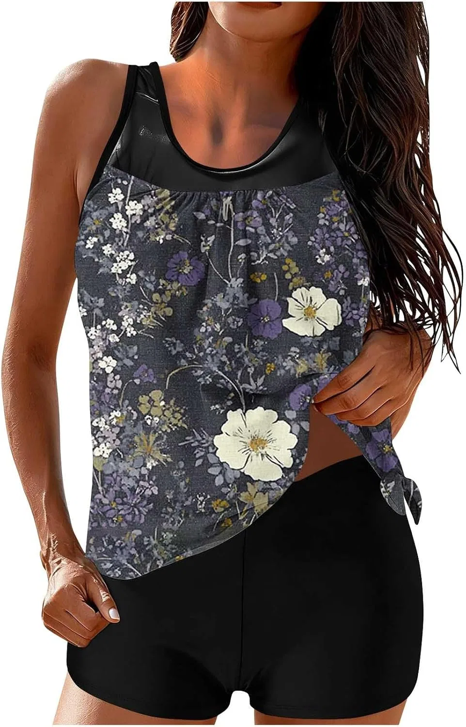 Женский танкини с принтом бoho, модель Tankini Swimsuits, Multicolor — фото 2