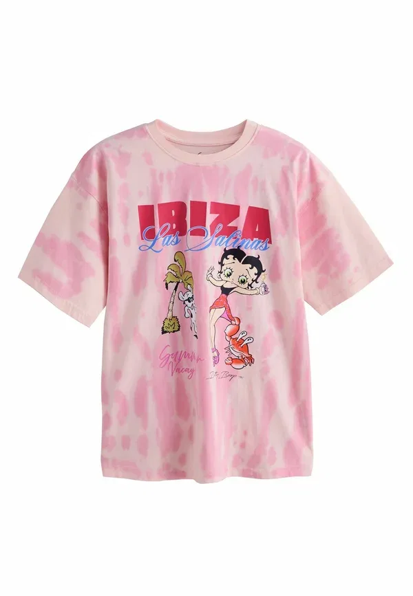 Футболка с принтом Betty Boop, Next, pink, розовый — фото 4
