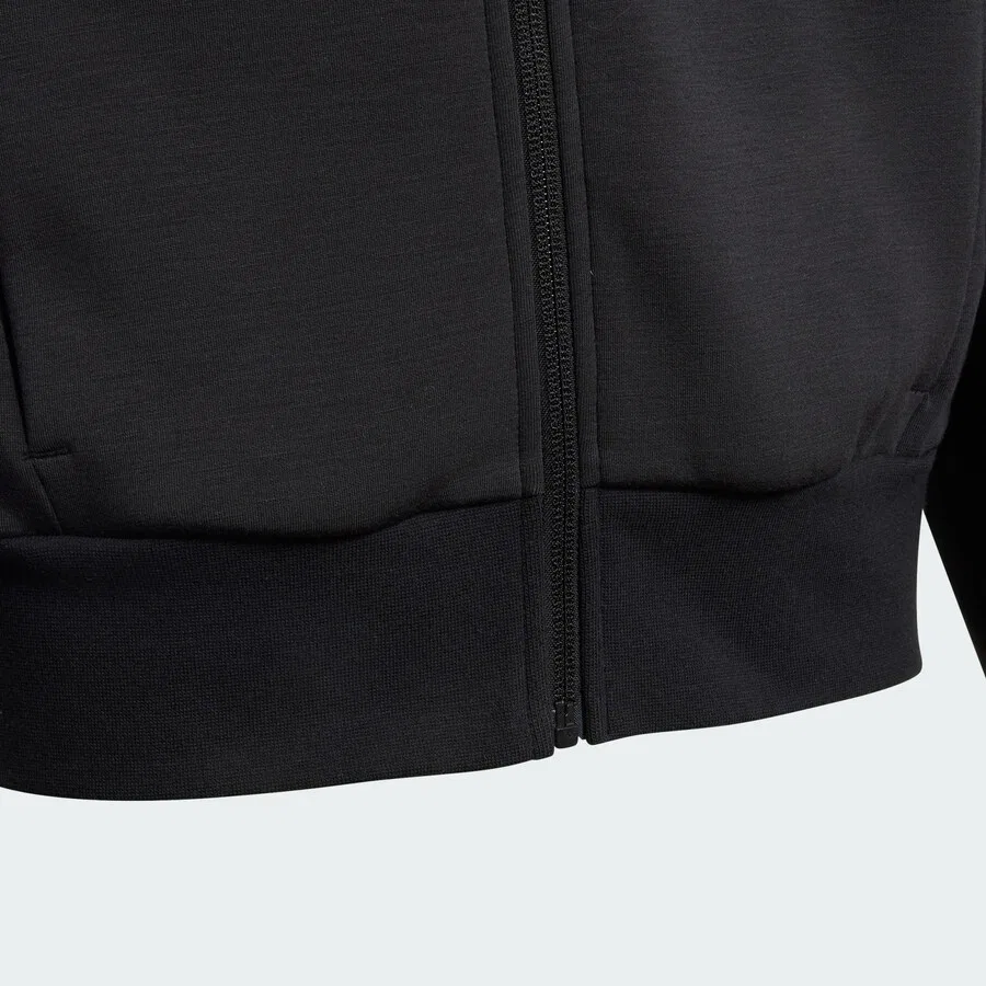 Спортивная толстовка на молнии ADIDAS SPORTSWEAR 'ADIDAS GIRLS FULL ZIP HOODIE Track' черного цвета — фото 3