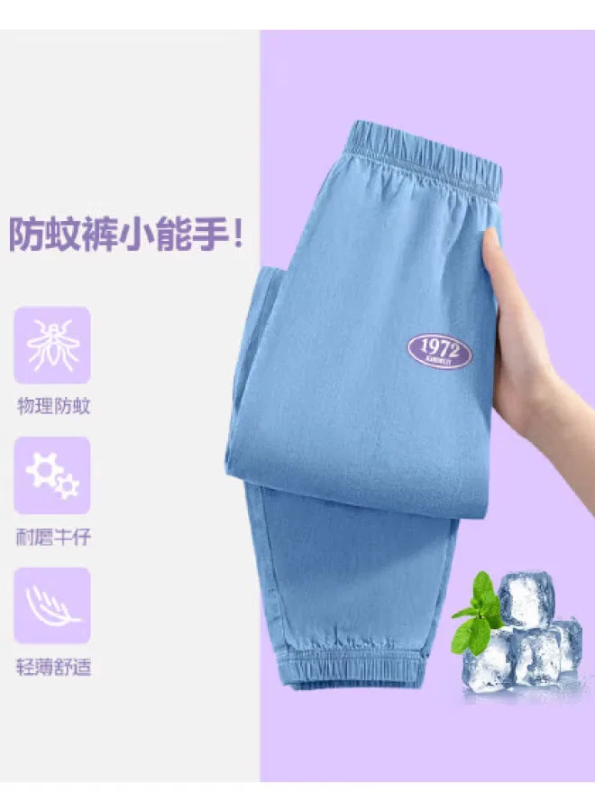 Брюки с защитой от комаров, джинсовые, для девочек, Jeanswest, голубой