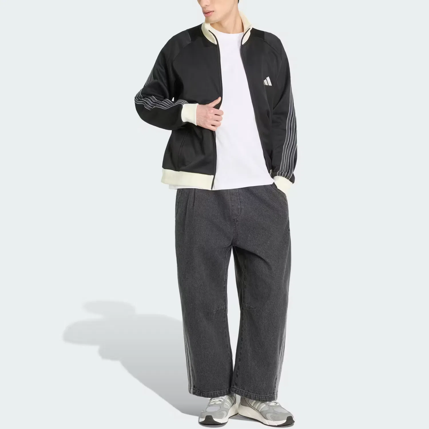 Мужская куртка с высоким воротом Adidas, Black — фото 3