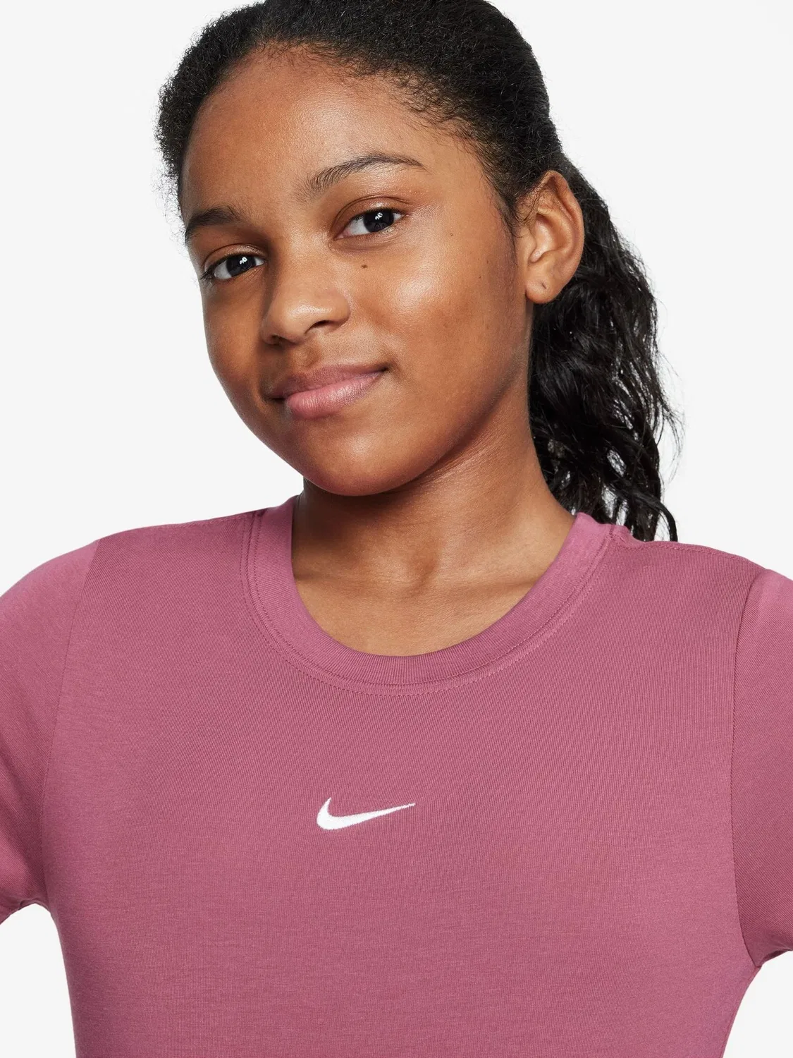 Футболка укороченная Nike Peony Pink — фото 3