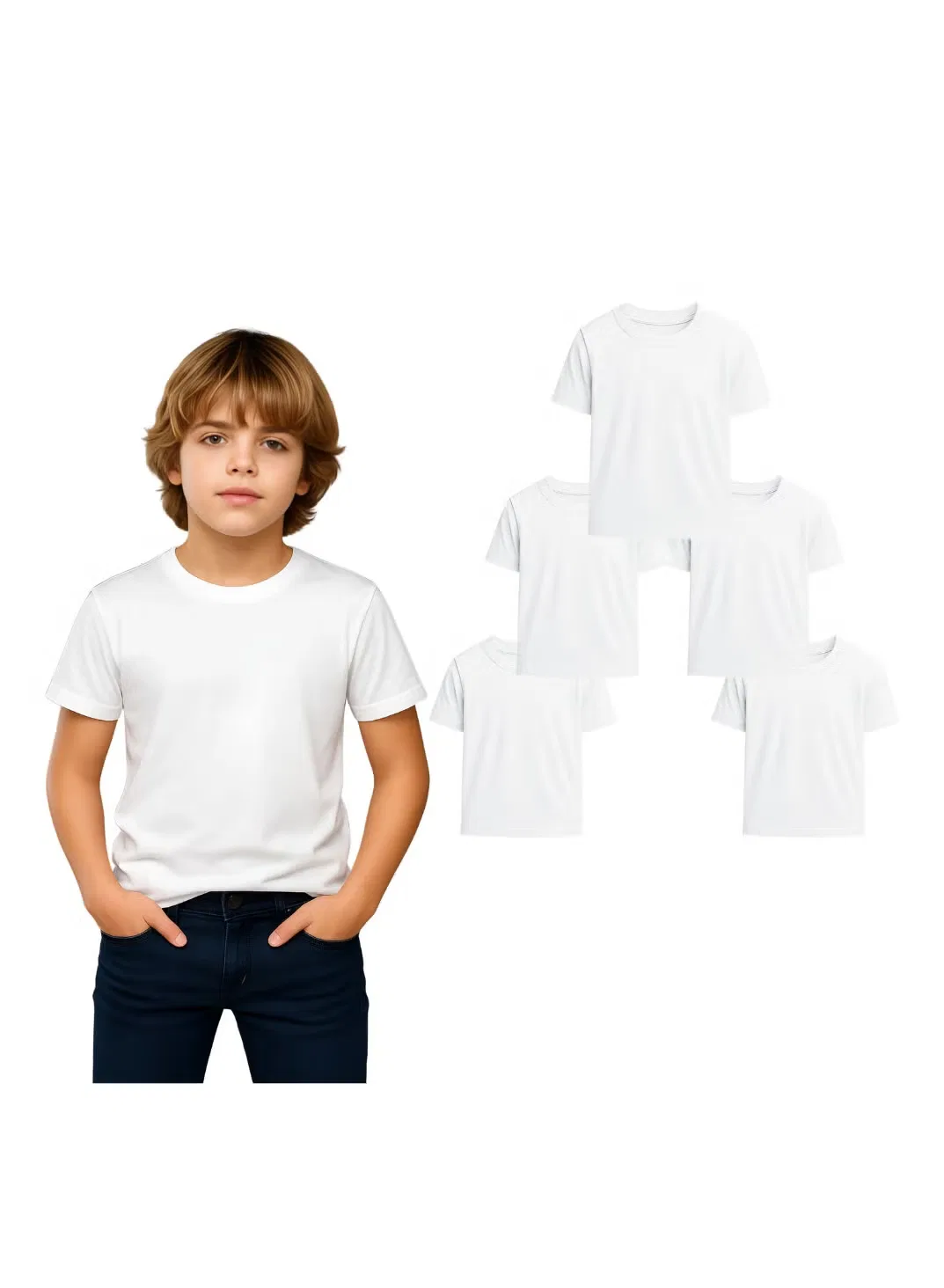 Комплект футболок с коротким рукавом, 5 штук, Printshop4Me, белый