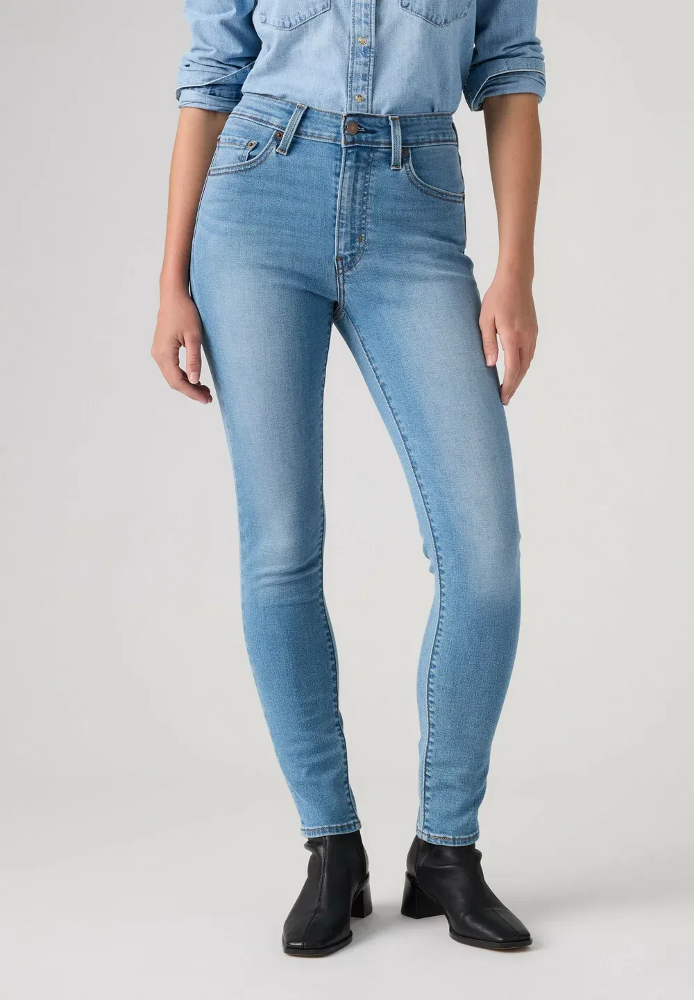 721 джинсы с высокой посадкой и зауженным кроем Levi'S, Cool Secret Bench - Med Indigo - Worn In -