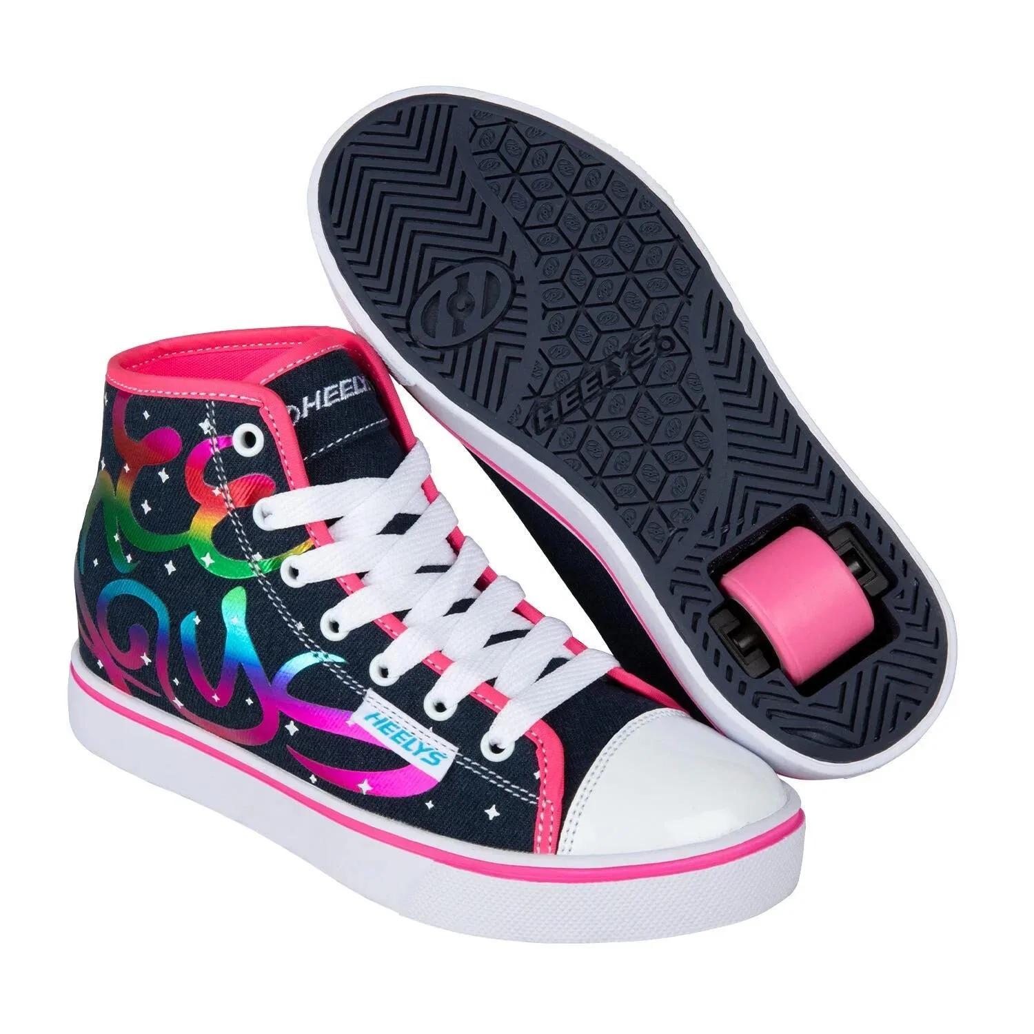 Детские кроссовки с колесами Veloz Denim Regenbogen Heelys, Goldrosa