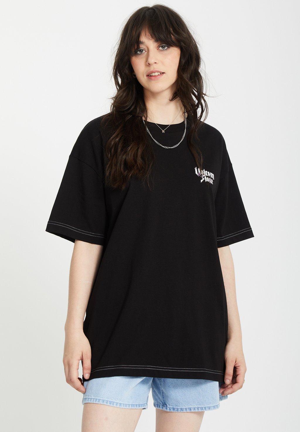

Футболка с принтом STONEHER Volcom, черный